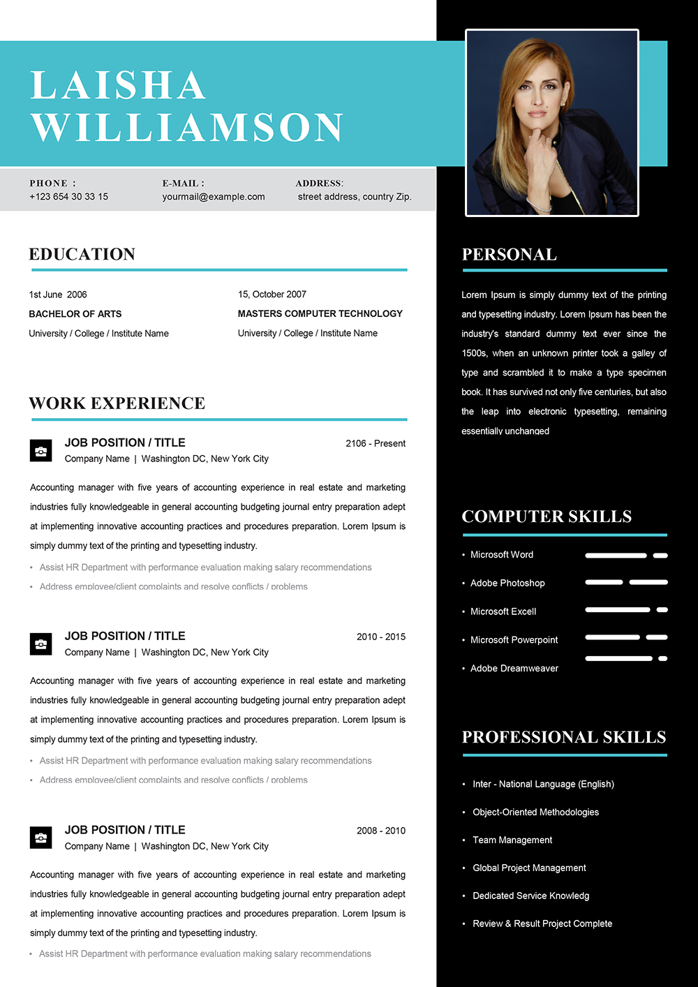 Contemporary Product Manager CV-Resume Layout, Perfect for a Competitive Job Market